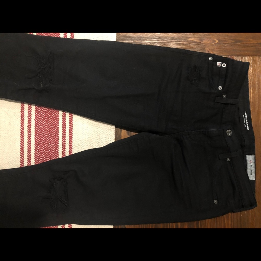 AG-ED super skinny ripped ankle jeans
